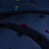 Navy Iridescent-Heart Woven, Viscose — photo 3