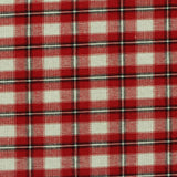 Red Plaid Woven, Cotton — photo 3