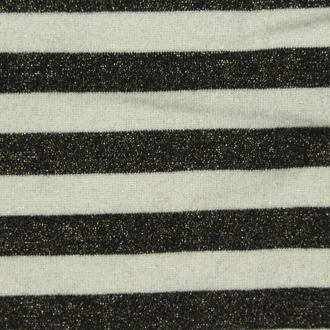 Black Horizontal-Stripe Jersey Knit, Poly-Viscose, 180 gsm, 160 cm, ref EF-241193