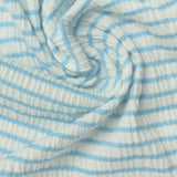 Striped Polyester Viscose Stretch Crepe Fabric, 200 gsm, 145 cm — photo 3