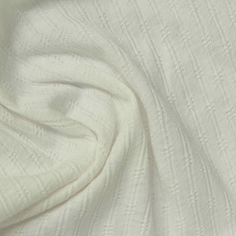 Off-White Tone-on-Tone Rib Knit, Polyester