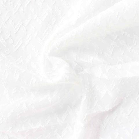 White Small-Chevron Chiffon, Polyester