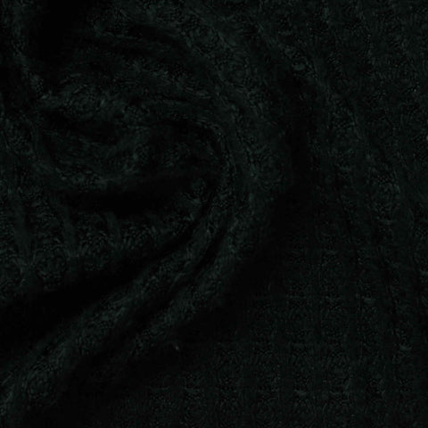 Black Tone-on-Tone Waffle Knit, Polyester