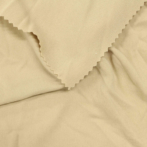 100% Polyester ITY Knit Fabric, 200 gsm, 150 cm — Beige