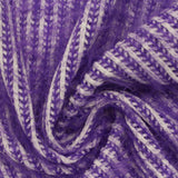 Purple Vertical-Stripe Chenille, Poly-Nylon — photo 3