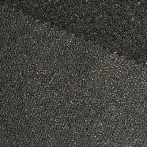 Dark Grey Geometric Linen-Look, Polyester, 300 gsm