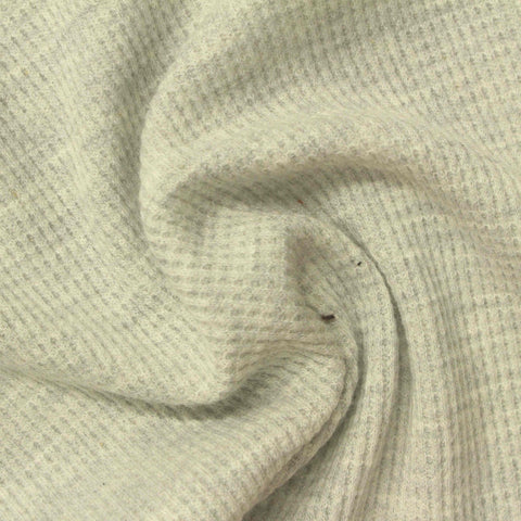 Light Grey Marl Waffle Knit, Cotton-Poly