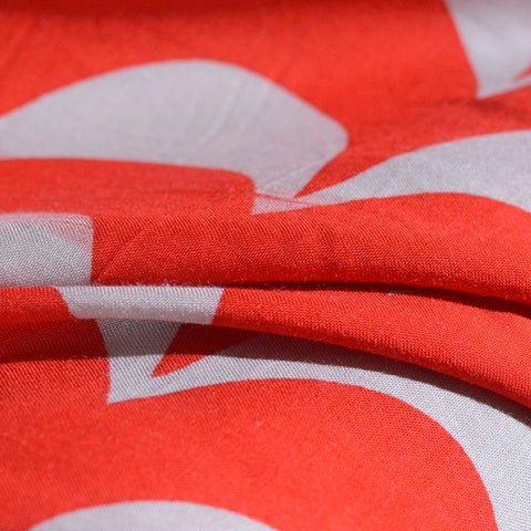 Red Stripes Woven, Viscose
