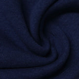 Brushed Cotton Polyester French Terry Fabric, 280 gsm, 170 cm — Navy — photo 3