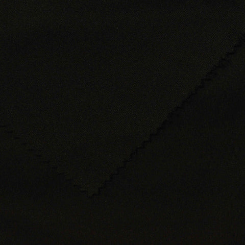 Polyester Stretch Scuba Knit Fabric, 235 gsm, 145 cm — Black