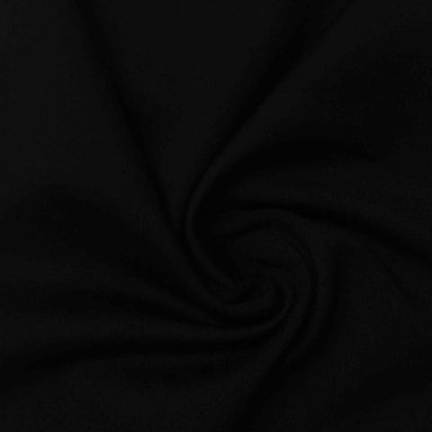 Nylon Viscose Stretch Knit Fabric, 404 gsm, 160 cm — Black