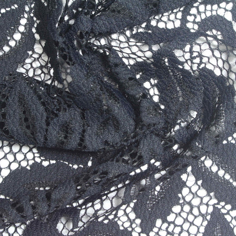 Black Floral Lace, Nylon, 137 gsm