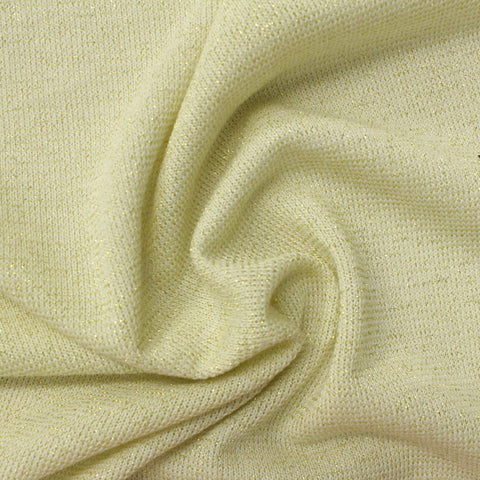 Light Yellow Marl Chunky Knit, Poly-Metallic