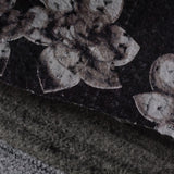 Grey Floral Poplin, Cotton — photo 3