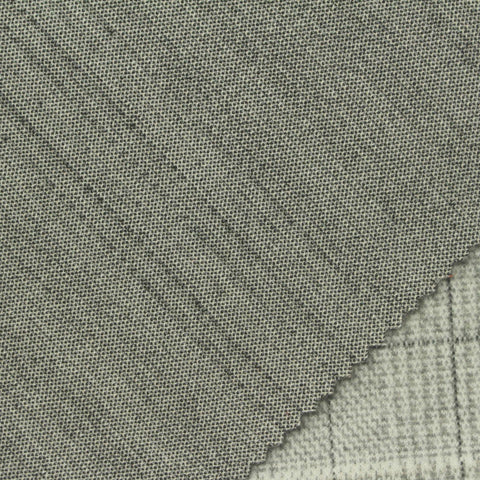 Light Grey Check Interlock Knit, Poly-Viscose