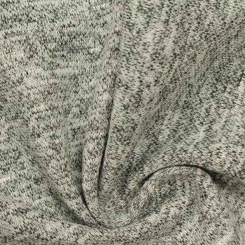 Grey Marl Scuba Knit, Viscose-Poly, 340 gsm