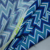 Blue Geometric Corduroy, Cotton — photo 3