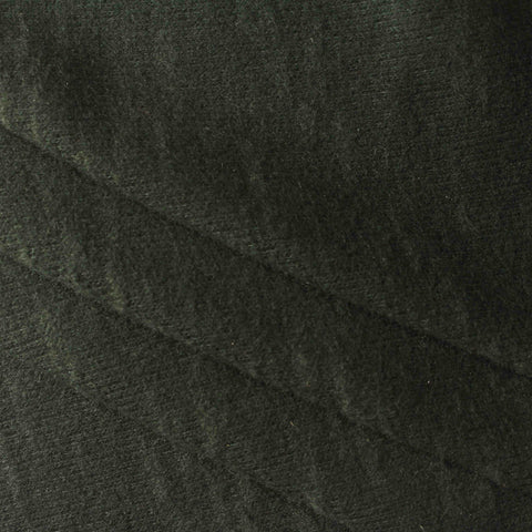 Cotton Interlock Knit Fabric, 300 gsm, 155 cm — Black