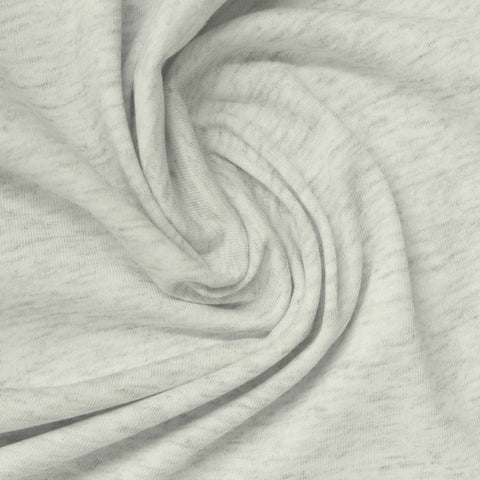 Light Grey Marl Jersey Knit, Cotton-Poly, 175 gsm