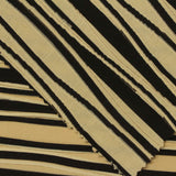 Beige Horizontal-Stripe Jersey Knit, Polyester — photo 3