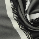 Grey Vertical-Stripe Interlock Knit, Polyester — photo 3