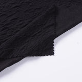 Jacquard Polyester Stretch Knit Fabric, 259 gsm, 154 cm — Black — photo 3