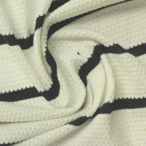 Black Horizontal-Stripe Fabric, Cotton
