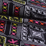 Black Geometric Woven, Viscose — photo 3