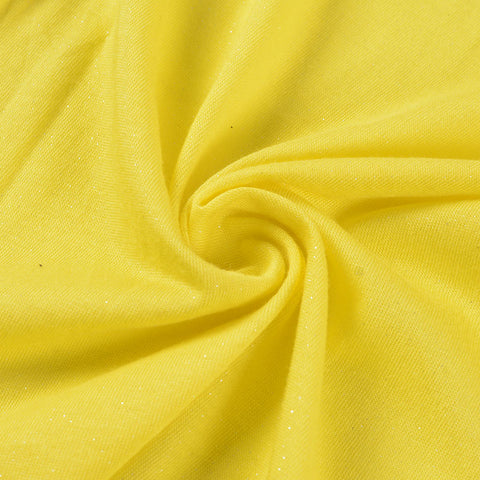 Cotton Modal Knit Fabric, 100 gsm, 155 cm — Yellow