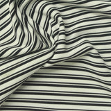 Black Horizontal-Stripe Waffle Knit, Nylon-Spandex — photo 3