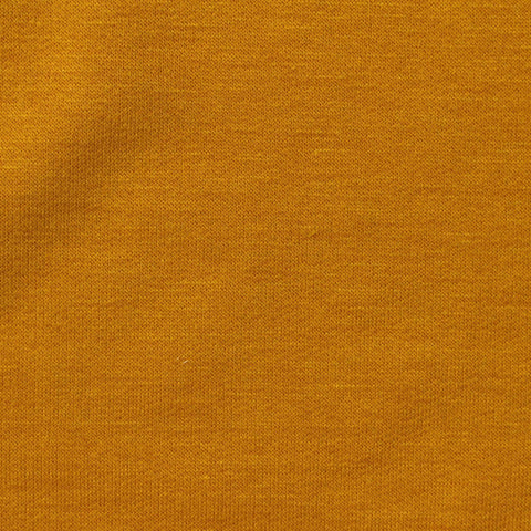 Brushed Polyester Viscose Stretch French Terry Fabric, 190 gsm, 170 cm — Yellow