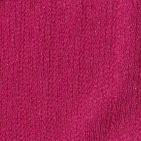 Magenta Rib Knit, Poly-Viscose