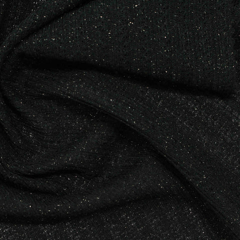 Black Flecks Jacquard, Polyester, 182 gsm