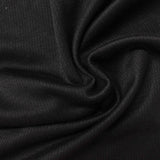 Polyester Stretch Interlock Knit Fabric, 263 gsm, 160 cm — Black — photo 3