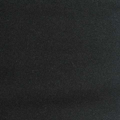 Brushed 100% Polyester Jersey Knit Fabric, 198 gsm, 174 cm — Black