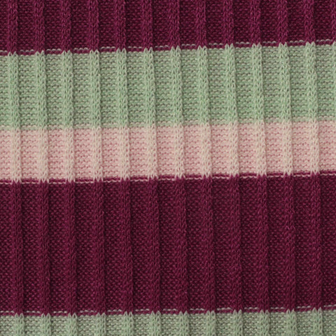 Burgundy Diagonal-Stripe Rib Knit, Polyester