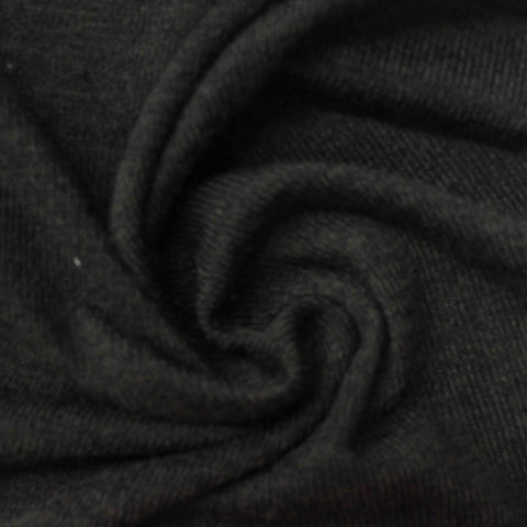 Polyester Stretch Knit Fabric, 230 gsm — Black