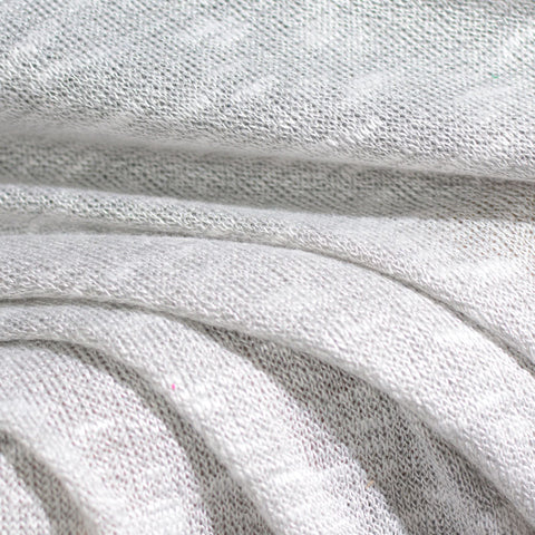 Light Grey Marl Jersey Knit, Polyester, 143 gsm