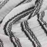 Light Grey Horizontal-Stripe Rib Knit, Poly-Viscose — photo 3