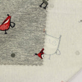 Printed Brushed Polyester Stretch Interlock Knit Fabric, 180 gsm, 150 cm — Grey — photo 3