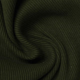 Cotton Polyester Stretch Rib Knit Fabric, 480 gsm, 120 cm — Green — photo 3