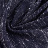 Dark Blue Marl Jersey Knit, Poly-Cotton — photo 3