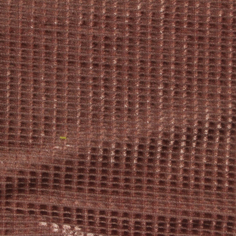 Terracotta Grid Velvet, Polyester