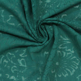 Teal Floral Jacquard, Poly-Viscose — photo 3