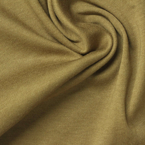 Cotton Tencel Lyocell Interlock Knit Fabric, 230 gsm, 165 cm — Khaki