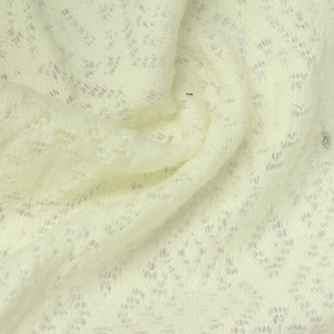 Cream Openwork Chunky Knit, Acrylic-Nylon