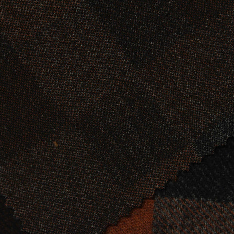 Black Plaid Jacquard, Poly-Viscose, 370 gsm