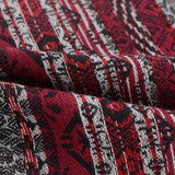 Maroon Geometric Jacquard, Cotton-Poly — photo 3