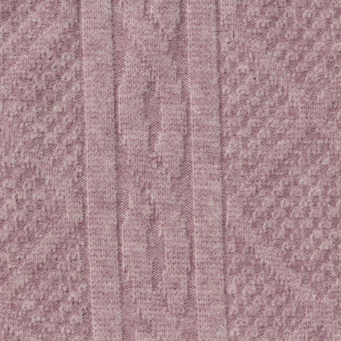 Pink Marl Rib Knit, Viscose-Poly, 450 gsm