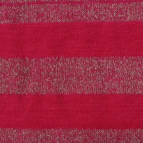 Pink Stripes Knit, Poly-Metallic